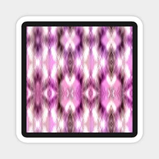 Feathered Pink and Purple Pattern Magnet