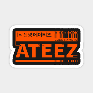 Orange CODE ATEEZ Magnet