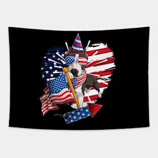 Funny 4th Of July 2021 Fourth Of July For Men's And Women's For 4th Of July Dog Lovers T-Shirt Tapestry