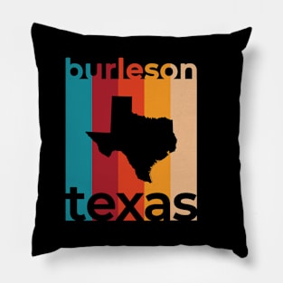 Burleson Texas Retro Pillow