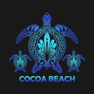 Vintage Cocoa Beach Florida FL Ocean Blue Sea Turtle Souvenirs T-Shirt