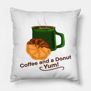 Coffee and a Donut Pillow