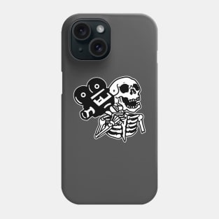 Skelleton Holding vintage film camera Phone Case