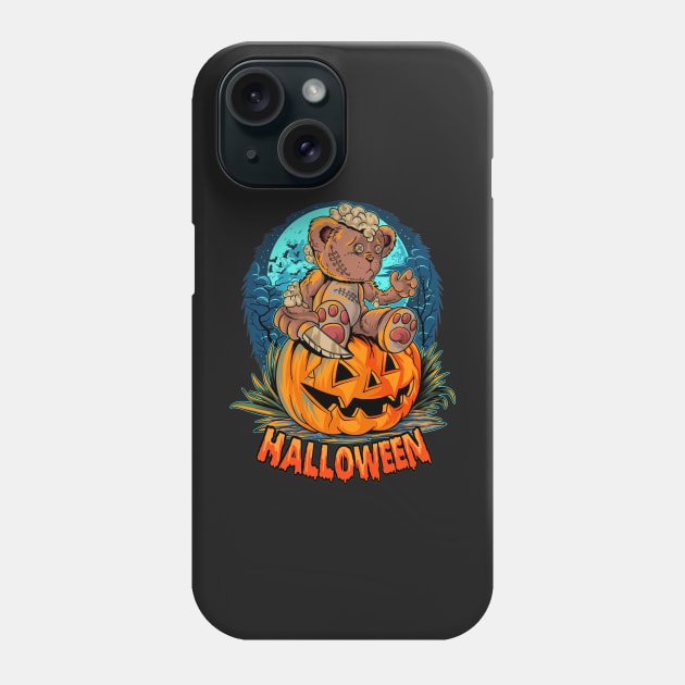 Teddy Bear Halloween Scary Evil Phone Case by oemsanex