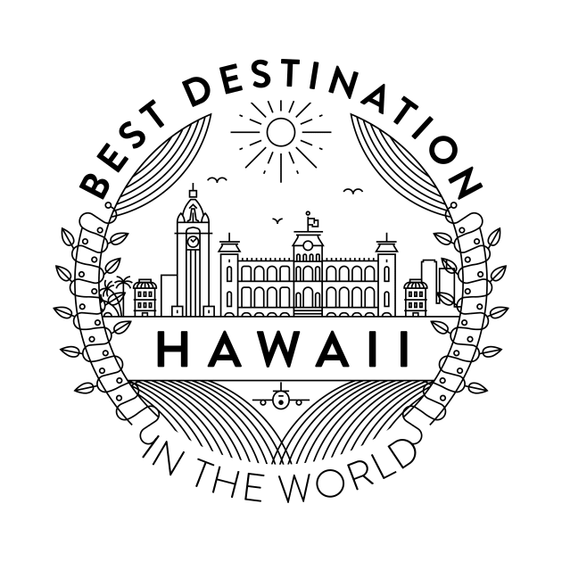 Hawaii Minimal Badge Design by kursatunsal