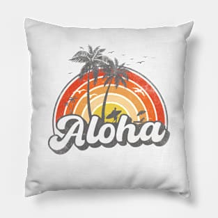 Aloha hawaii beach Pillow