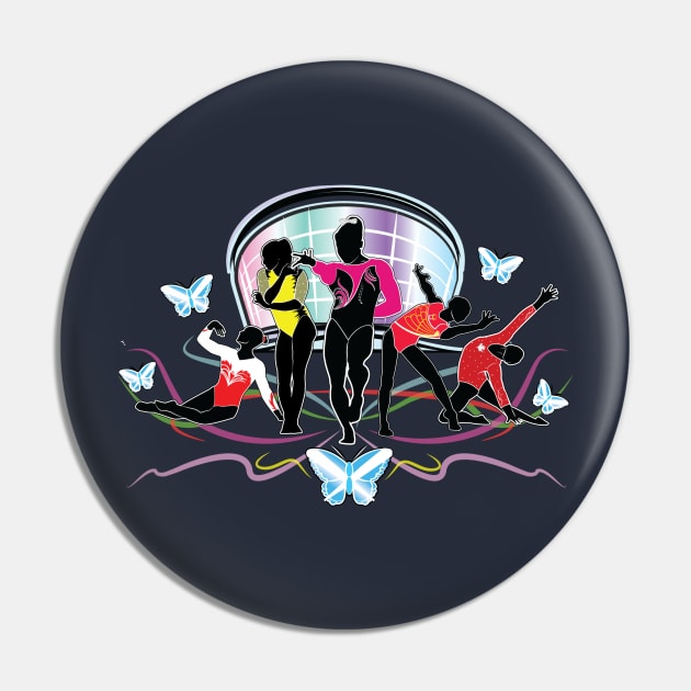Gymcastic Glasgow Butterfly Shirt Pin by GymCastic