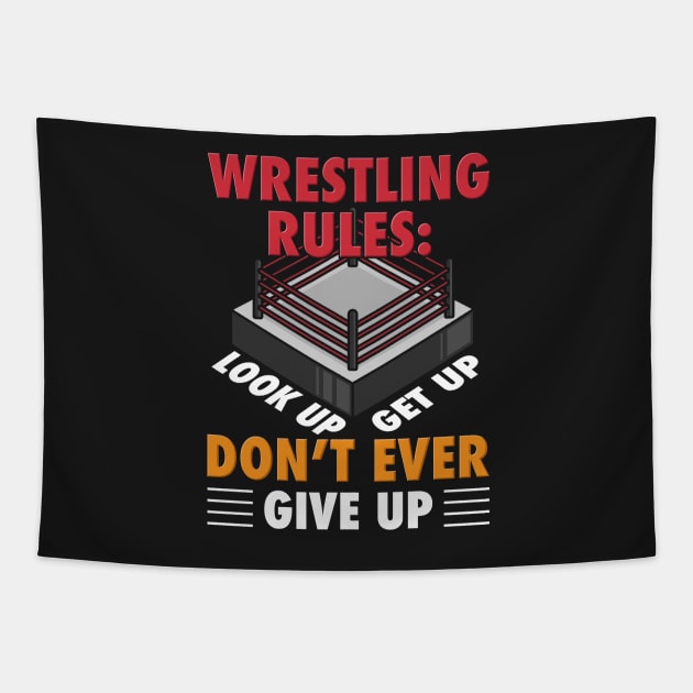 WRESTLING: Wrestling Rules Tapestry by woormle