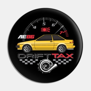 Yellow ae86-Drift Tax Pin