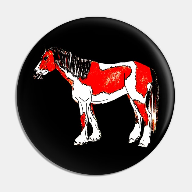 Skewbald horse Pin by Shyflyer