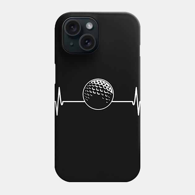 Golf heartbeat - Cool Funny Golf Lover Gift Phone Case by DnB