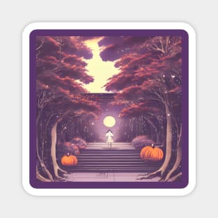 Fairies in the Halloween Fall Season Autumn Spooky Goth Vibes Magnet