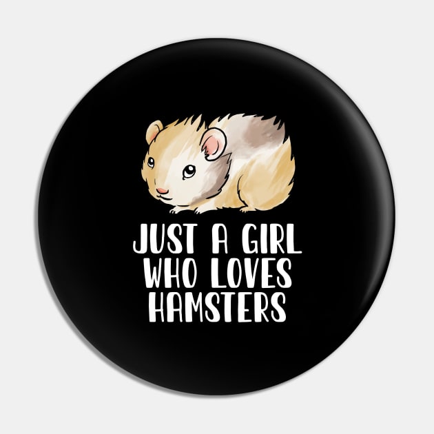 Just A Girl Who Loves Hamsters Pin by simonStufios