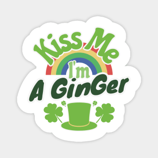 Kiss Me I'm A Ginger St Patricks Day Irish Men Women Gifts Magnet