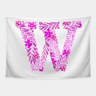 Monogram "W" in pink Tapestry