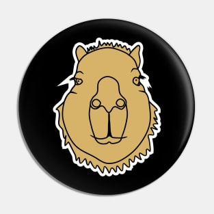 cute capibara face Pin