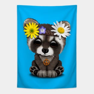 Cute Baby Raccoon Hippie Tapestry