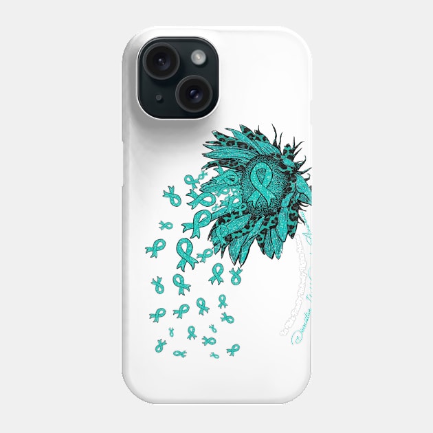 Dissociative Identity Disorder Awareness - sunflower nobody fights alone Phone Case by Lewis Swope