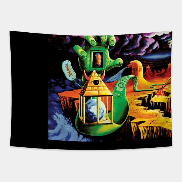 Trippy Psychedelic Surreal Cool Hippie Blacklight Decor Vincent Monaco Tapestry by VincentMonaco