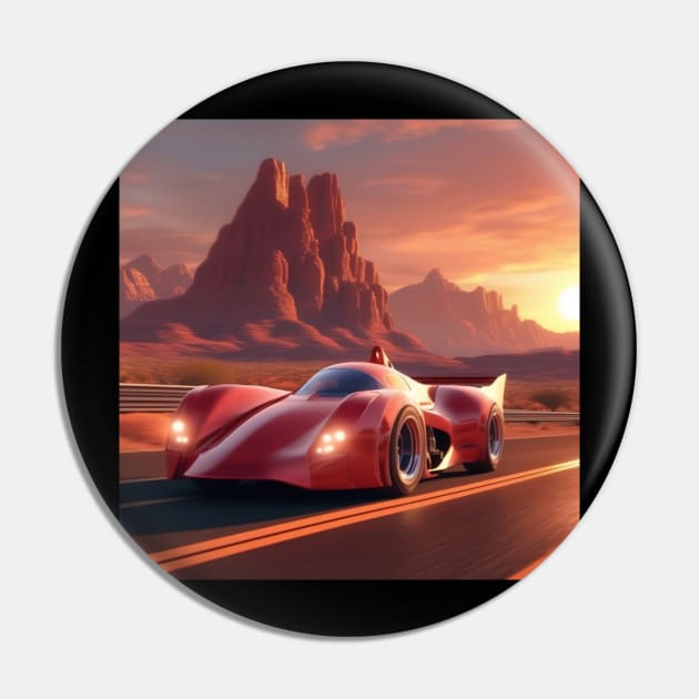 A Retro-Futuristic Racing Car Travelling Through The Arizona Desert At Dusk. Pin by Musical Art By Andrew