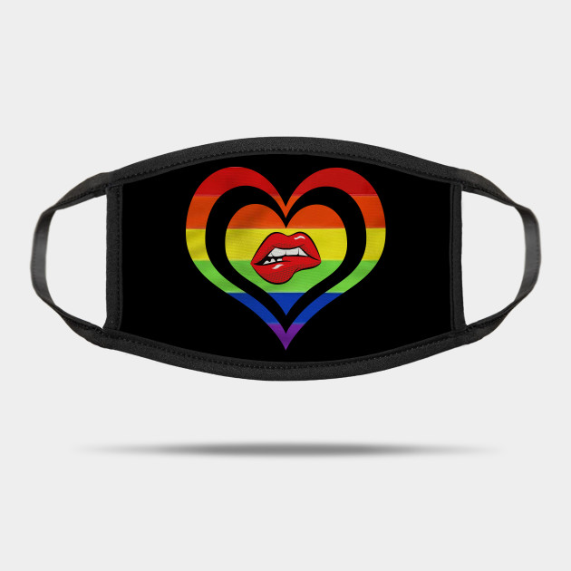 Rainbow Kissing Mouth Rainbow Kissing Mouth Mask Teepublic