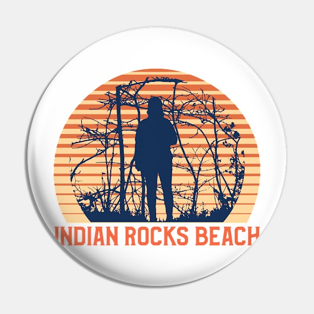 Indian Rocks Beach Sunset, Orange and Blue Sun, Gift for sunset lovers T-shirt, Camping, Camper Pin by AbsurdStore