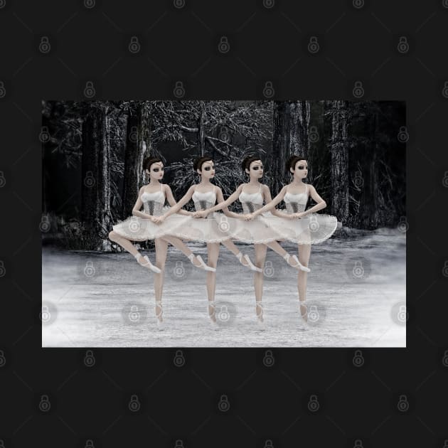 Four Little Swans Ballet Dancers by 2HivelysArt