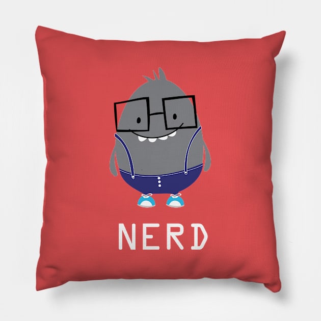 Nerd Monster Pillow by katelein