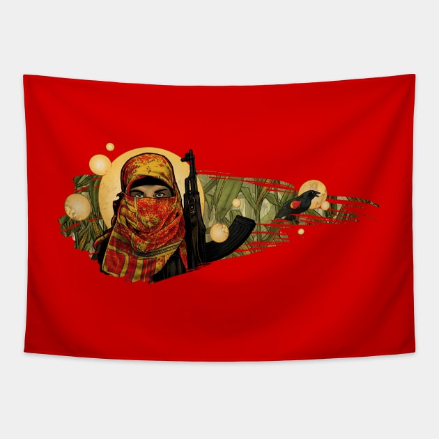 Zapatista Girl Tapestry by scumbugg