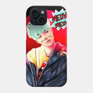 Yoongi, version 2 of 2, bts, agust d, kitty cat, meow meow, Phone Case