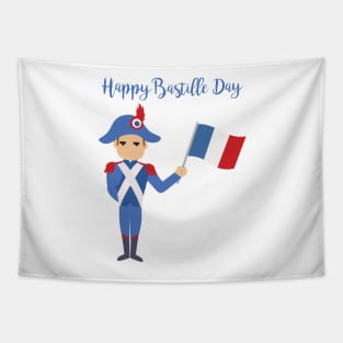 Soldier holding the French flag - Bastille Day Tapestry