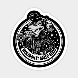 Wolfabilly Speed Shop Magnet