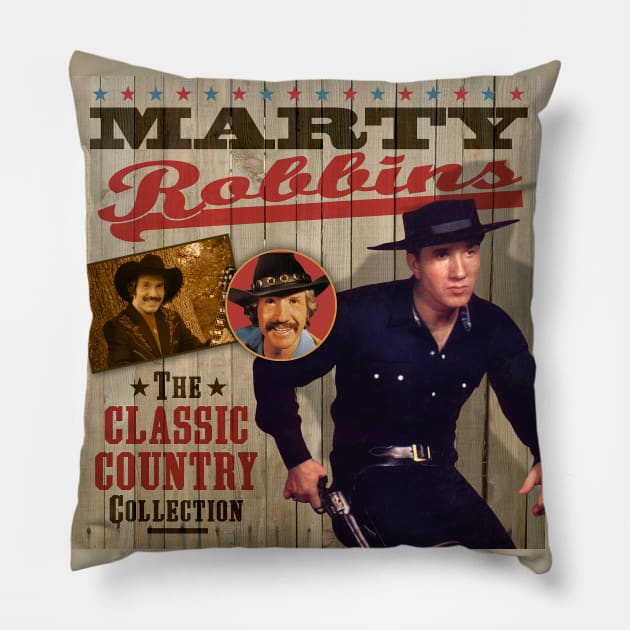 Marty Robbins - The Classic Country Collection Pillow by PLAYDIGITAL2020