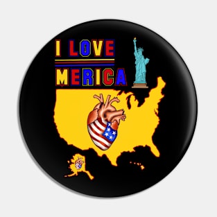 USA Merica,America I love Merica Pin