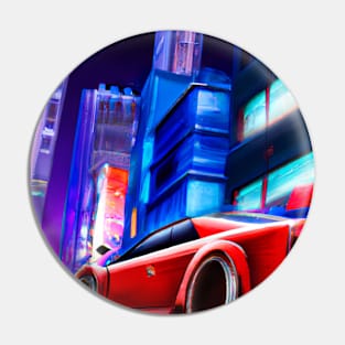 Sports car in Big City Pin