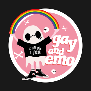 Gay and Emo Badge T-Shirt