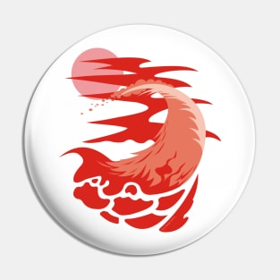 Red Wave Pin