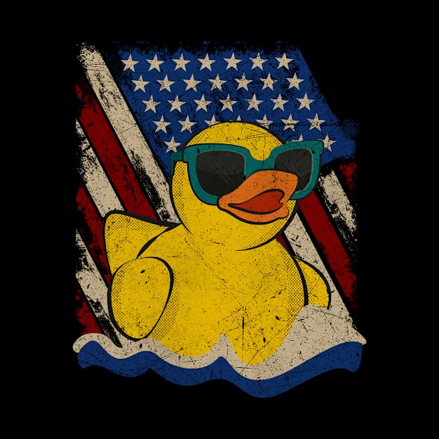 Vintage USA Flag Patriotic Rubber Duck by All-About-Words