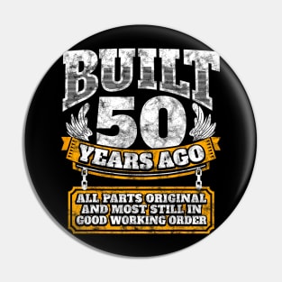 Funny 50th Birthday Shirt B-Day Gift Saying Age 50 Year Joke Pin