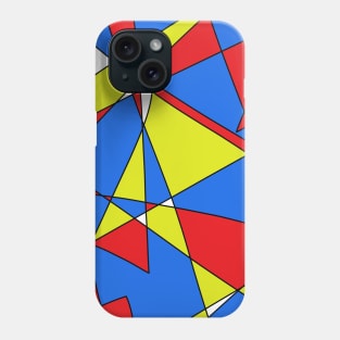 Colorful Abstract Triangles (Primary) Phone Case