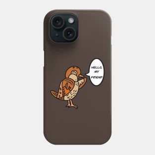 Kawaii cartoon sparrow bird Phone Case