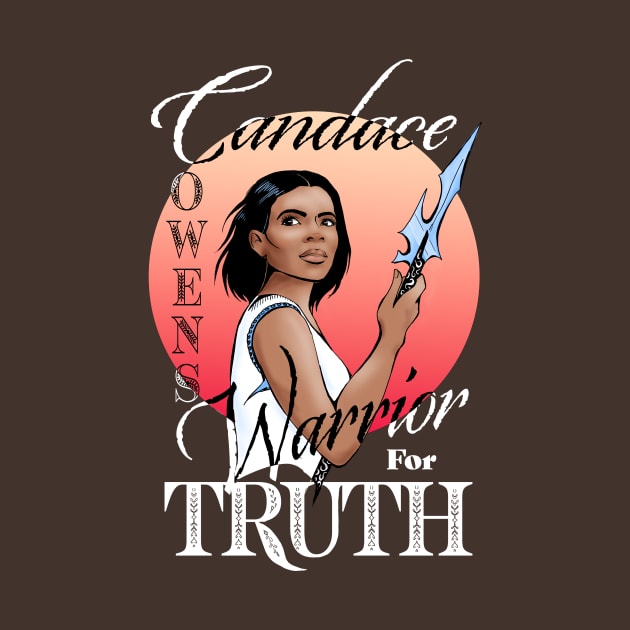 Candace Owens - Warrior for Truth, color for dark fabric by Animalistics