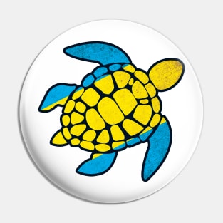 Sea Turtle Bahamas Flag Plastic Free Save The Sea Colorful Rainbow Turtles Pin