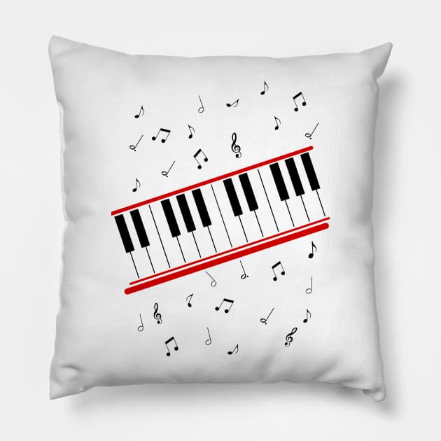 Beat It Michael Jackson piano shirt Pillow by Juliet & Gin