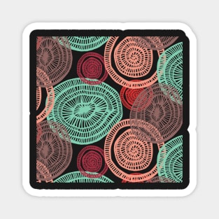 circle doodle pattern Magnet