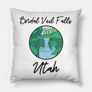 Bridal Veil Falls Wasatch Mountains Waterfall Pillow