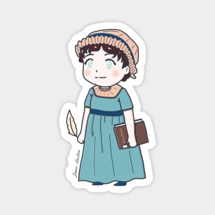 Cute Historical Characters - Jane Austen Magnet