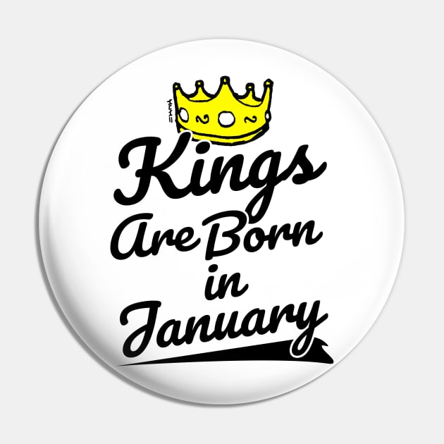 Kings are Born In January Pin by sketchnkustom