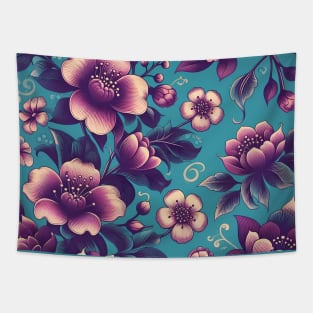 Purple Flowers Tapestry