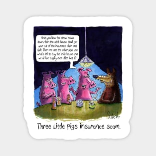 Three Little Pigs Magnet